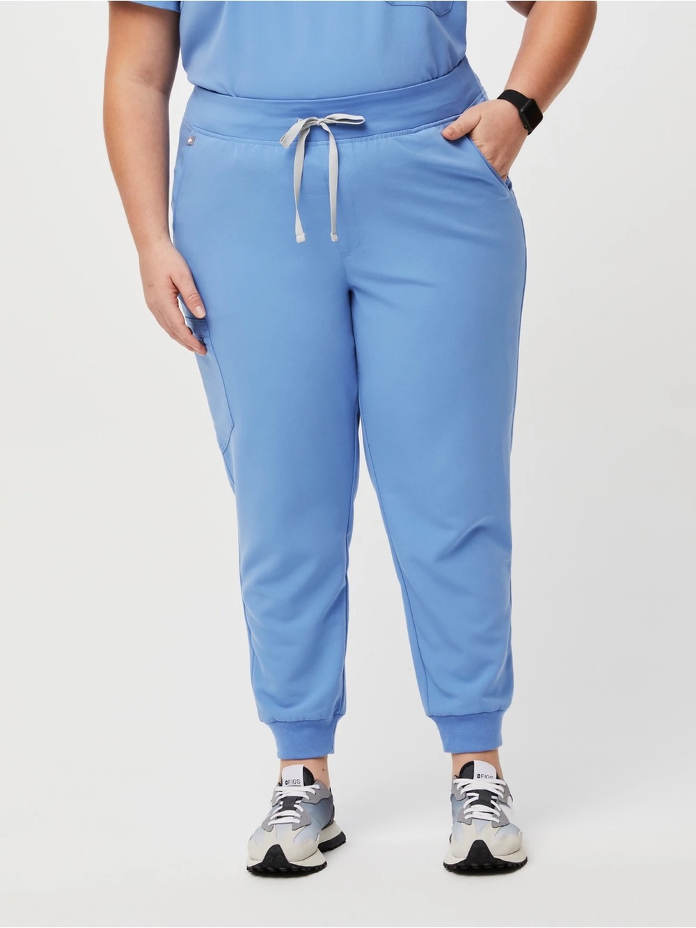 FIGS Women’s Zamora High-Rise Jogger Scrub Pant in Ceil Blue